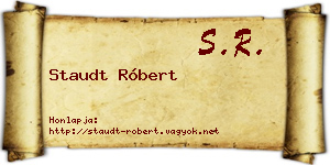 Staudt Róbert névjegykártya